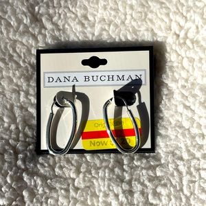 NWT Dana Buchman small silver hoop earrings